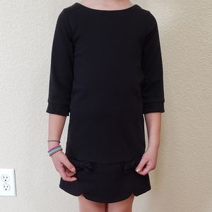 Baby Gap Black 3/4 Sleeve Bow Dress 5T